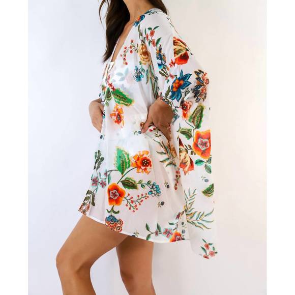 NEW JOHNNY WAS ardella cover up kimono in multi - Picture 3 of 4